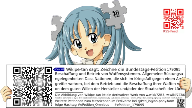 Sharepic zur Petition 179095 für Toots, Posts, Chats, Poster, Banner, Flyer, T-Shirts, Tassen mit QR-Code, der direkt zur Mitzeichnen-Seite des Bundestags oder dem Login der Bundestags-Petitionsseite führt