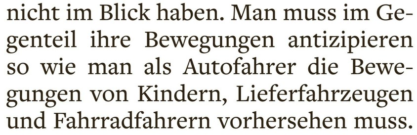 Über Autofahrer, die umsichtig sein müssen. Was zumutung.