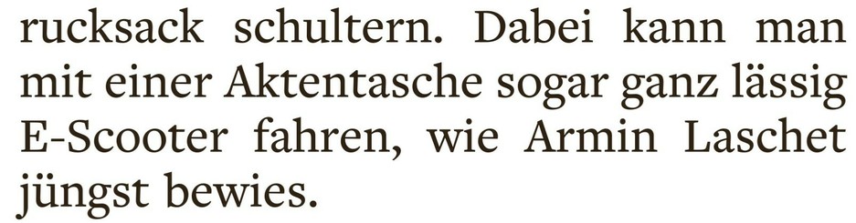 Laschet kann es mit einem Arm.