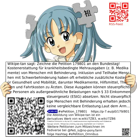 Sharepic zur Petition 179801 für Toots, Posts, Chats, Poster, Banner, Flyer, T-Shirts, Tassen mit QR-Code, der direkt zur Mitzeichnen-Seite des Bundestags oder dem Login der Bundestags-Petitionsseite führt