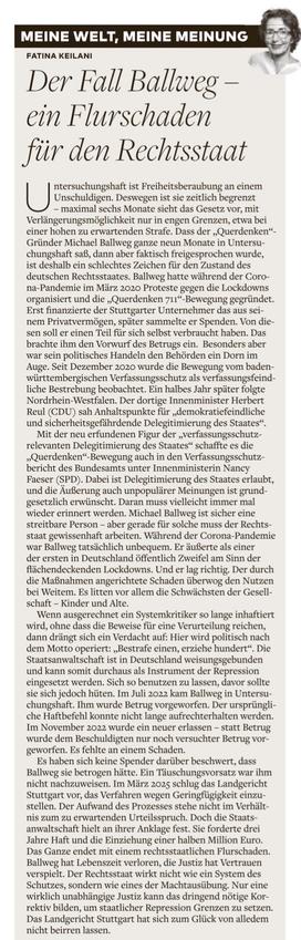 Flurschaden auf dem Ballweg.