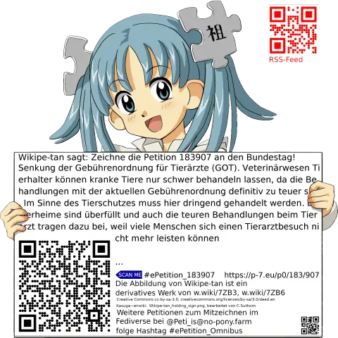 Sharepic zur Petition 183907 für Toots, Posts, Chats, Poster, Banner, Flyer, T-Shirts, Tassen mit QR-Code, der direkt zur Mitzeichnen-Seite des Bundestags oder dem Login der Bundestags-Petitionsseite führt